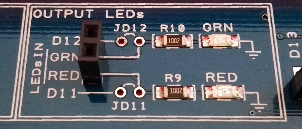 Proto Shield Plus LEDs IN female header